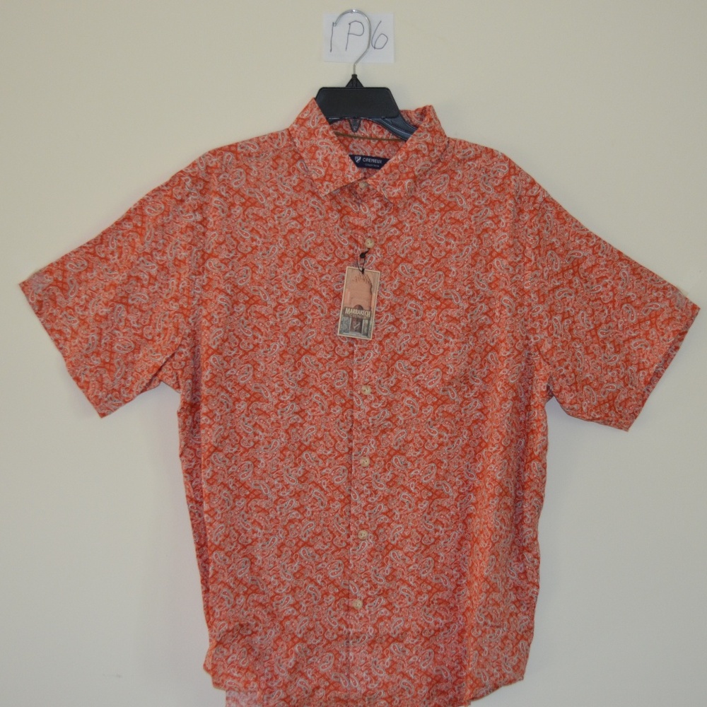 Mens new SS button down printed shirt